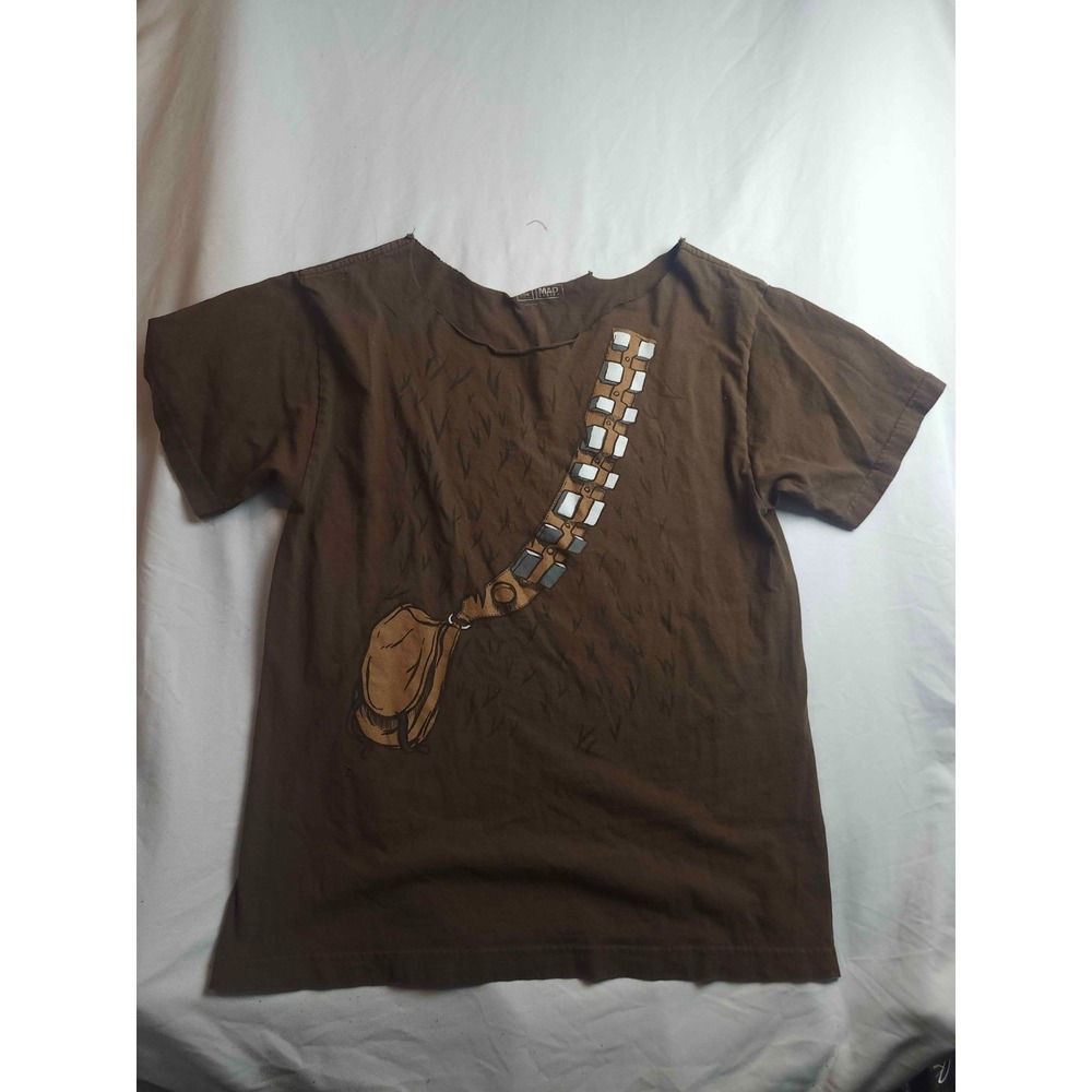 Star Wars Chewbacca Bandolier Shirt Mens L Brown Graphic Mad Engine Streetwear